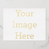 Create Your Own 4.25" x 5.6" Gold Foil Card