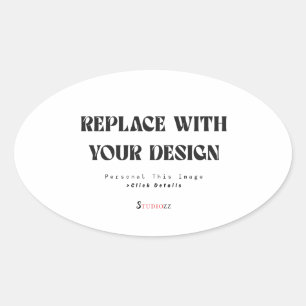 Create Your Own 4.5 x 2.7 inch Oval Sticker