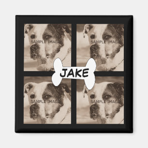 Create Your Own   4 Pet Dog Photos Instagram Magnet