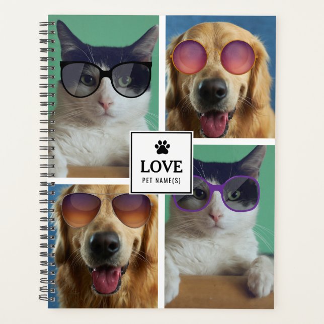Create Your Own 4 Pet Photo Collage   Planner (Front)