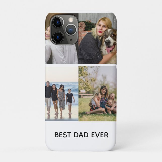 Create Your Own 4 Photo Collage Best Dad Ever Case-Mate iPhone Case (Back)