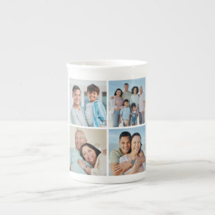 Create Your Own 4 Photo Collage Bone China Mug
