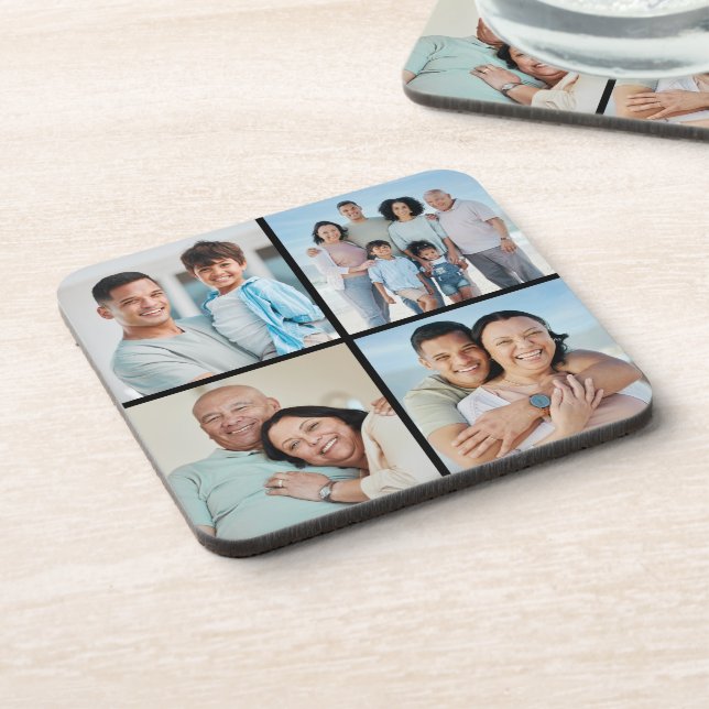 Create Your Own 4 Photo Collage Coaster (Left Side)
