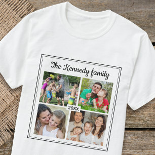 Create Your Own 4 Photo Collage Family Keepsake T-Shirt