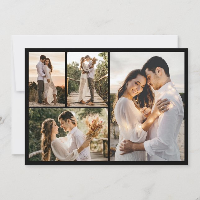 Create Your Own 4 Photo Collage Invitation (Front)