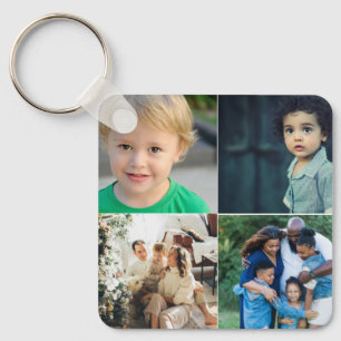 Create Your Own 4 Photo Collage Key Ring
