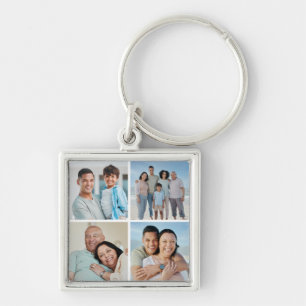 Create Your Own 4 Photo Collage Key Ring