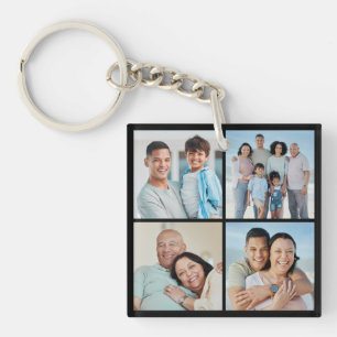 Create Your Own 4 Photo Collage Key Ring
