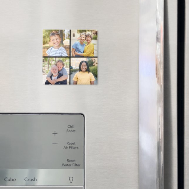 Create Your Own 4 Photo Collage Magnet (In Situ (Fridge))