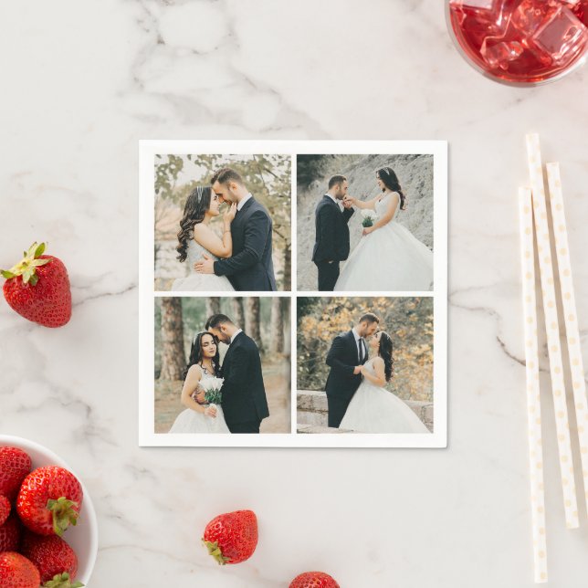 Create Your Own 4 Photo Collage Napkin (Insitu)