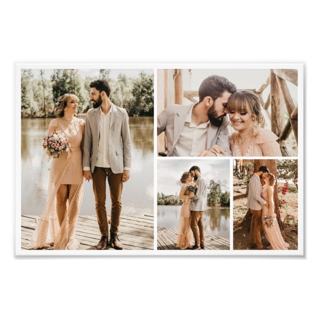 Create Your Own 4 Photo Collage Photo Enlargement (Front)