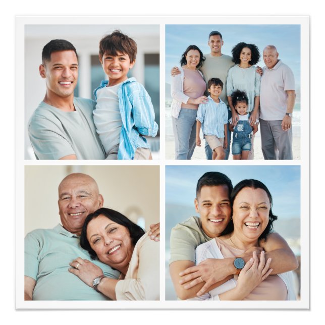 Create Your Own 4 Photo Collage Photo Enlargement (Front)