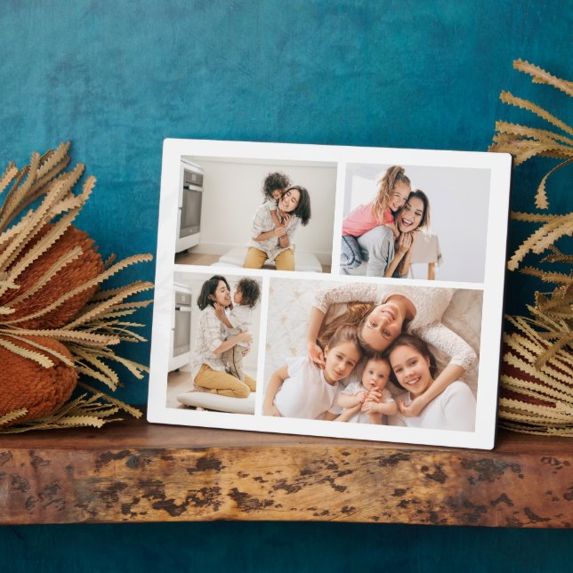 Create Your Own 4 Photo Collage Plaque (Side)