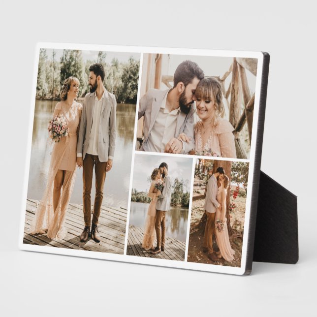 Create Your Own 4 Photo Collage Plaque (Side)