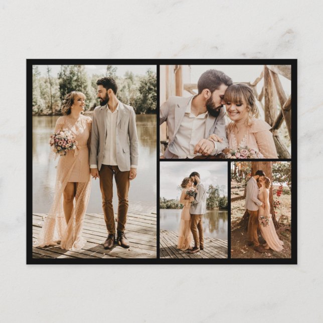 Create Your Own 4 Photo Collage Postcard (Front)