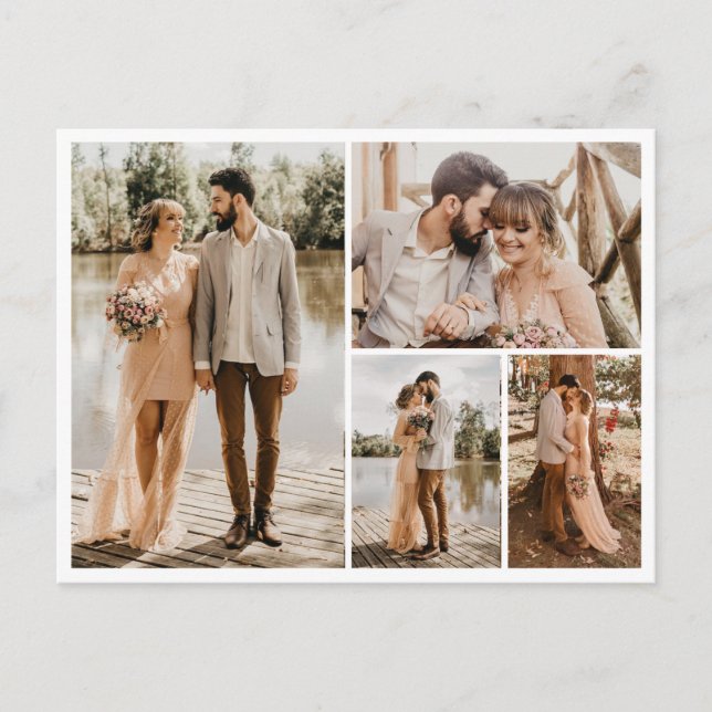 Create Your Own 4 Photo Collage Postcard (Front)