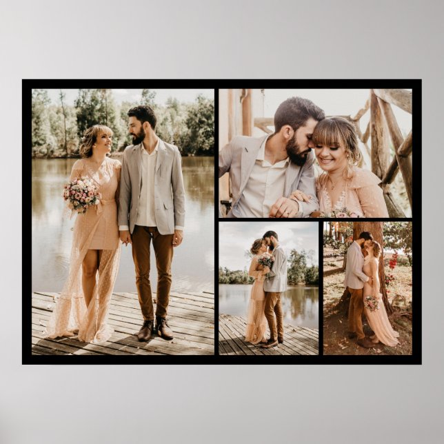 Create Your Own 4 Photo Collage Poster (Front)