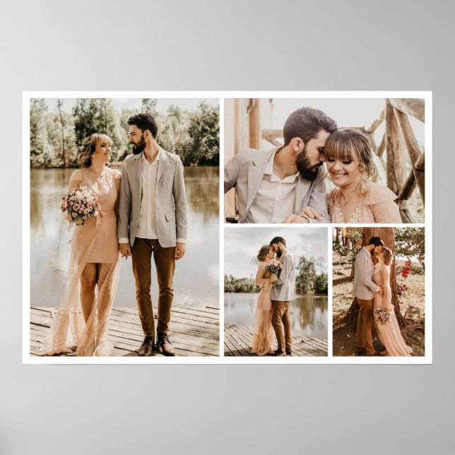 Create Your Own 4 Photo Collage Poster (Front)