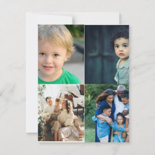 Create Your Own 4 Photo Collage RSVP Card