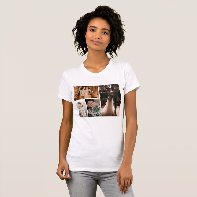 Create Your Own 4 Photo Collage T-Shirt (Front Full)