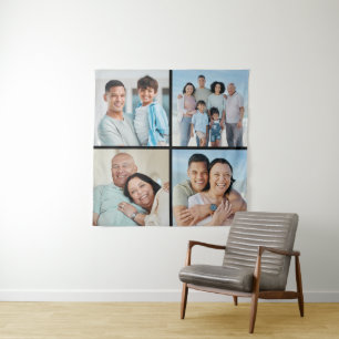 Create Your Own 4 Photo Collage Tapestry