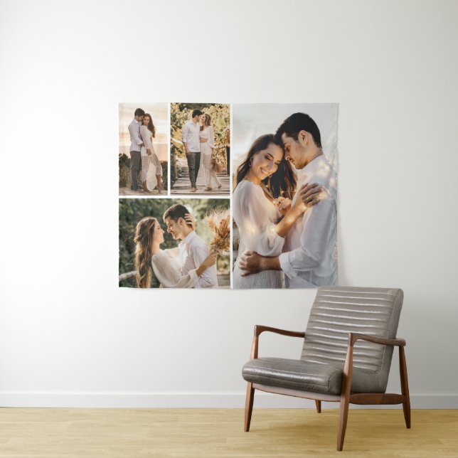 Create Your Own 4 Photo Collage Tapestry (In Situ (Horizontal))