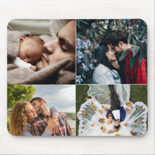 Create Your Own 4 Photo Collage Template Mouse Pad