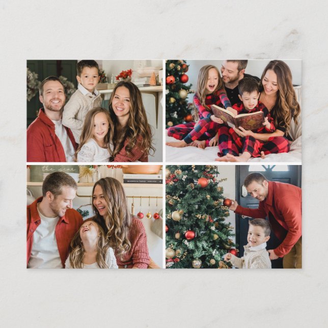 Create Your Own 4 Photo Custom Picure Postcard (Front)