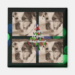 Create Your Own 4 Photo Instagram Christmas Magnet