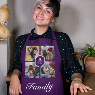 Create Your Own 4 Pictures Family Photo Collage Apron
