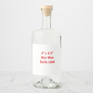 Create Your Own 4" x 3.5" Mini Wine Bottle Label