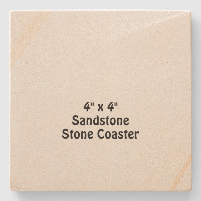 Create your own 4" x 4" Sandstone Stone Coaster (Front)