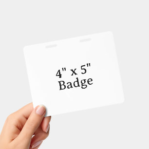 Create Your Own 4" x 5" PVC Plastic Badge ID Badge