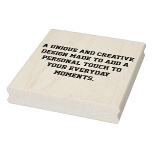 Create Your Own 4" x 5" Wood Art Stamp