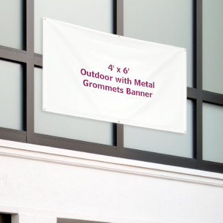 Create Your Own 4' x 6' Metal Grommets Banner