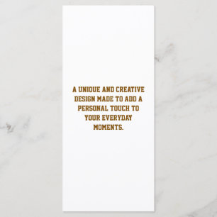 Create Your Own 4" x 9" Flat Program Programme