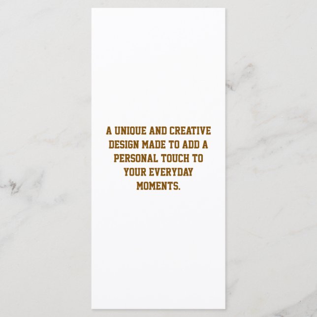 Create Your Own 4" x 9" Flat Program Programme (Front)