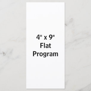 Create Your Own 4" x 9" Flat Program Programme