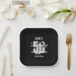 Create Your Own 50th Any Birthday Party Paper Plate<br><div class="desc">Create Your Own 50th Any Birthday Party Black Paper plates</div>