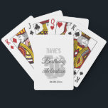 Create Your Own 50th Any Birthday White Playing Cards<br><div class="desc">Create Your Own 50th Any Birthday Black White Game playing cards</div>