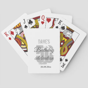 Create Your Own 50th Any Birthday White Playing Cards