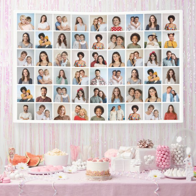 Create Your Own 54 Photo Collage Banner (Party)