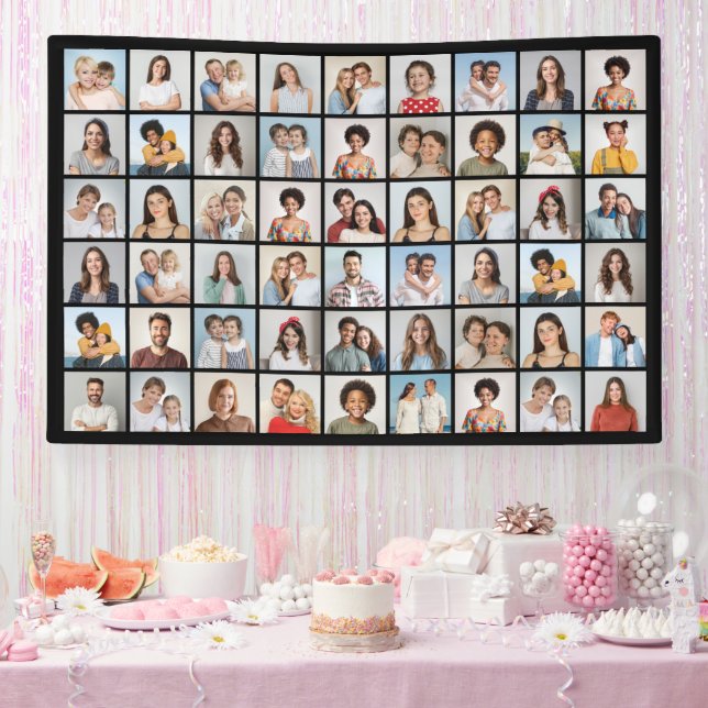 Create Your Own 54 Photo Collage Banner (Party)