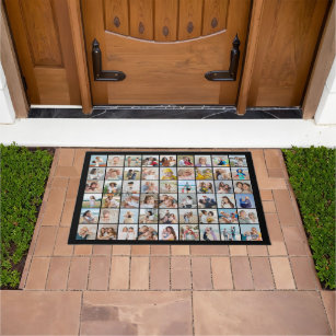 Create Your Own 54 Photo Collage Editable Colour Doormat