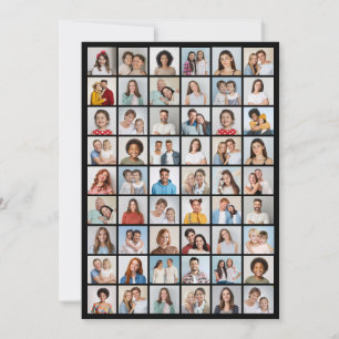 Create Your Own 54 Photo Collage Greeting Card