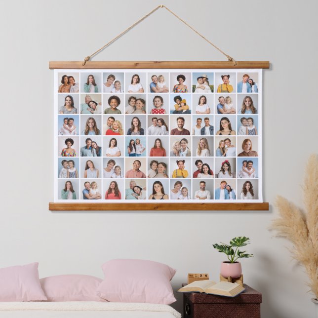 Create Your Own 54 Photo Collage Hanging Tapestry (Bedroom)