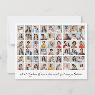 Create Your Own 54 Photo Collage Holiday Card