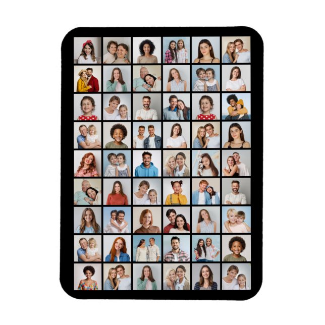 Create Your Own 54 Photo Collage Magnet (Vertical)