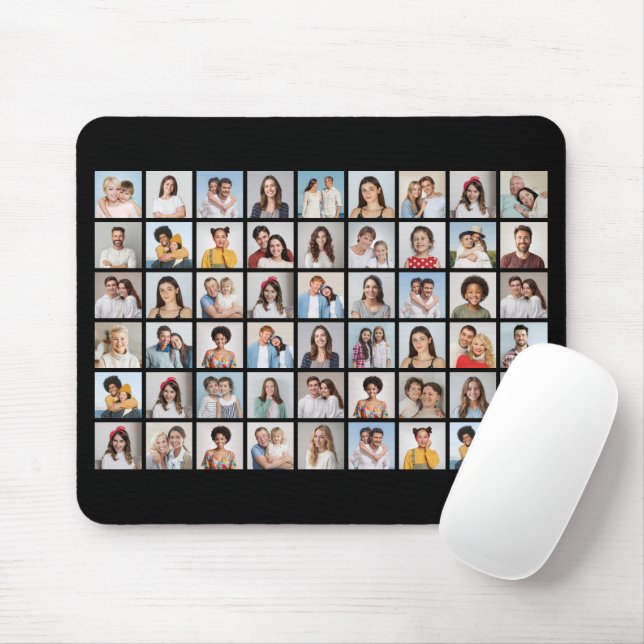 Create Your Own 54 Photo Collage  Mouse Pad (With Mouse)