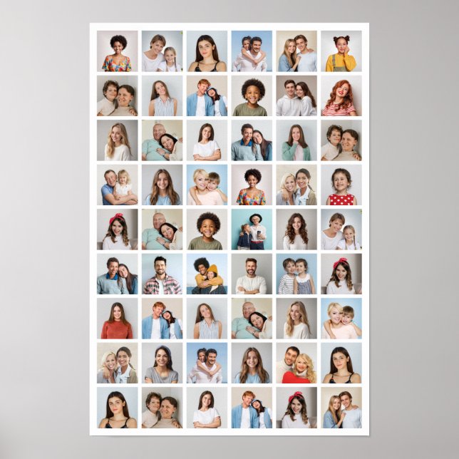 Create Your Own 54 Photo Collage Poster (Front)